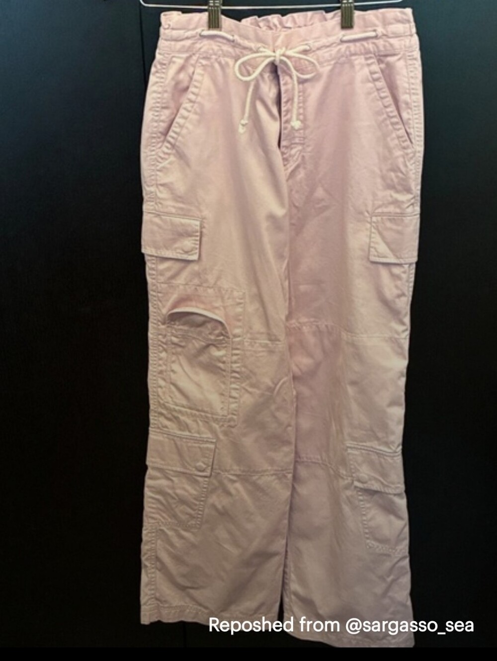 Moda International Light Pink Cargo Straight-Leg 100% cotton